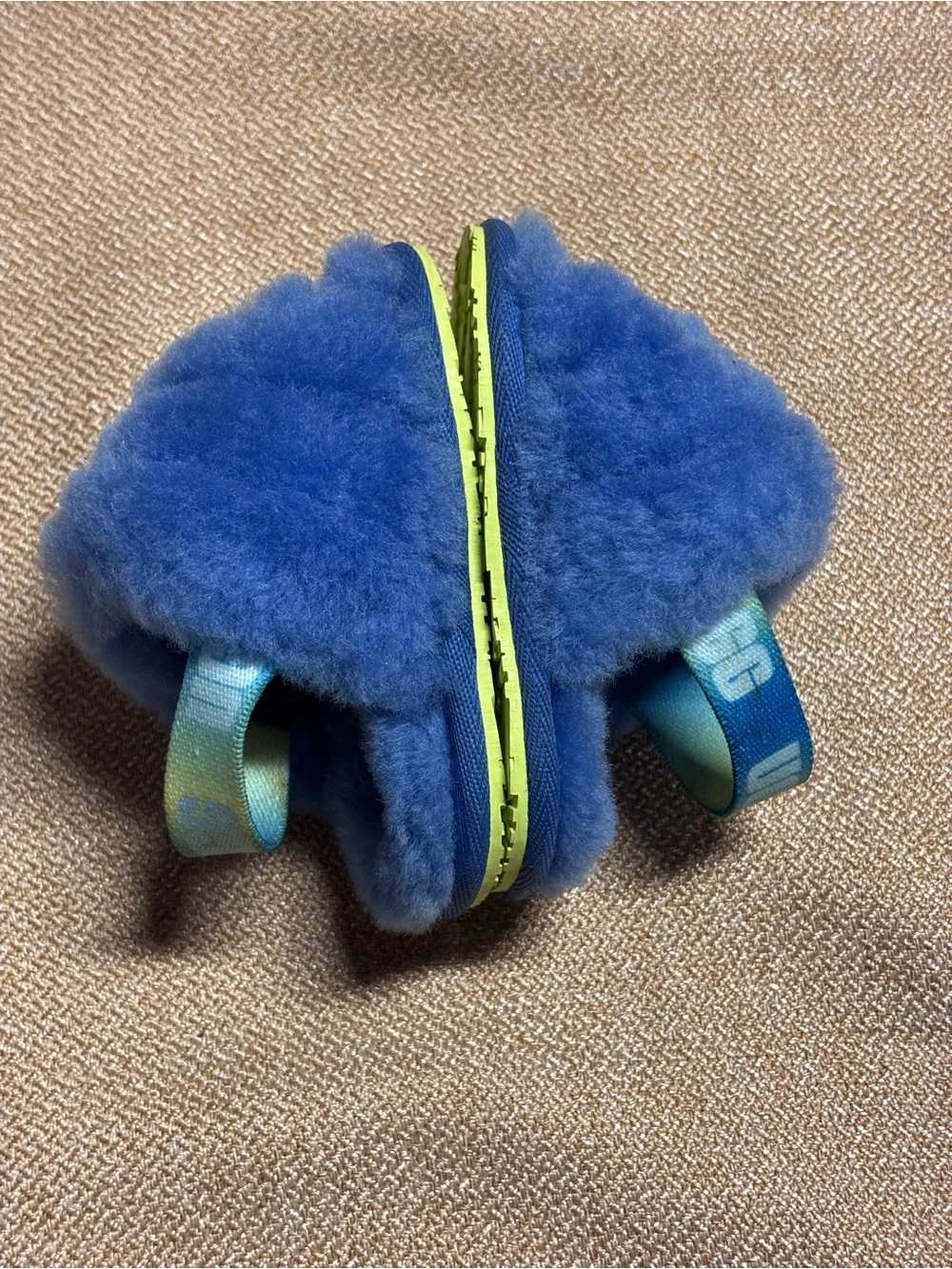UGG Baby fluff yeah slides size 2/3 Blue